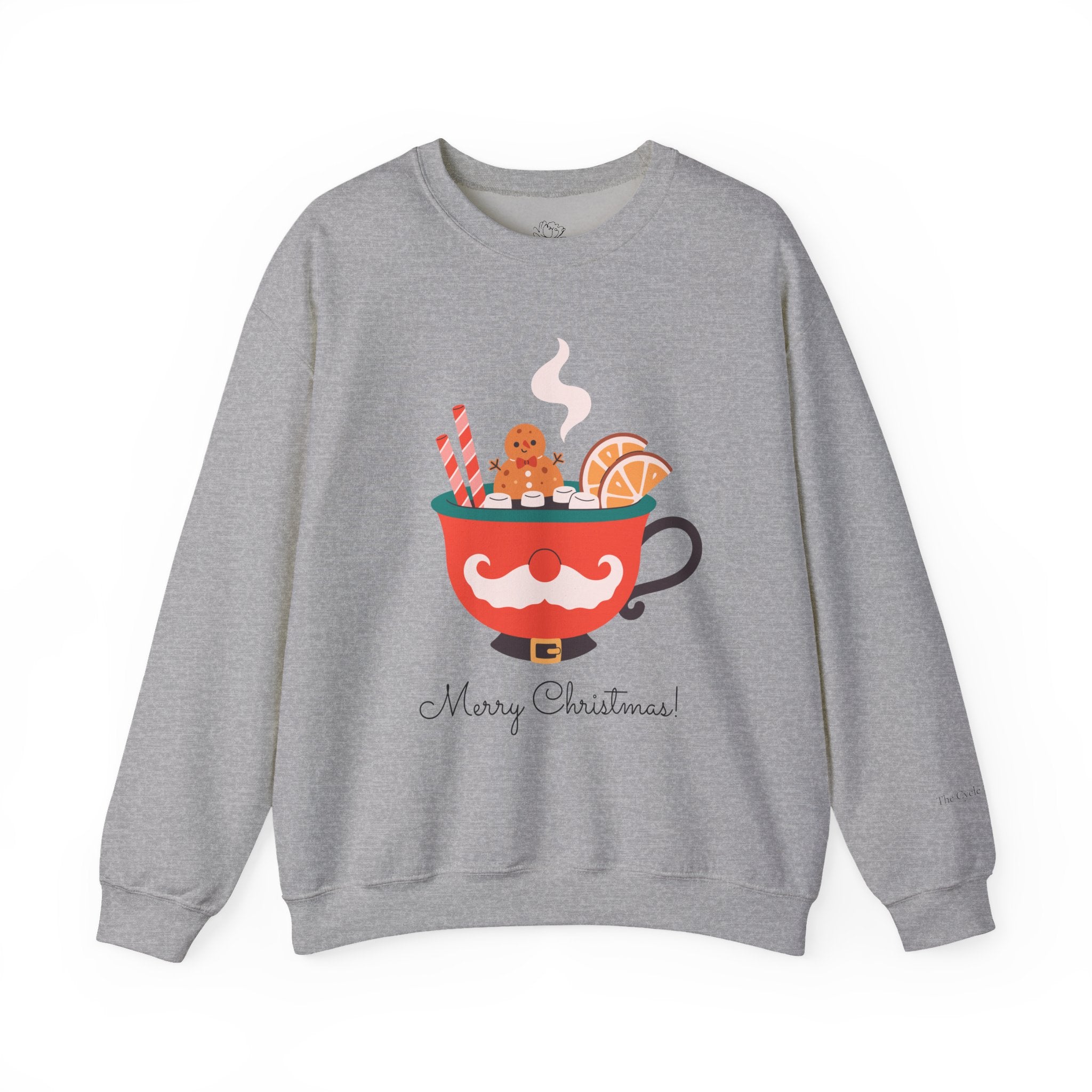 Merry Christmas Moustache Mug Holiday Sweater