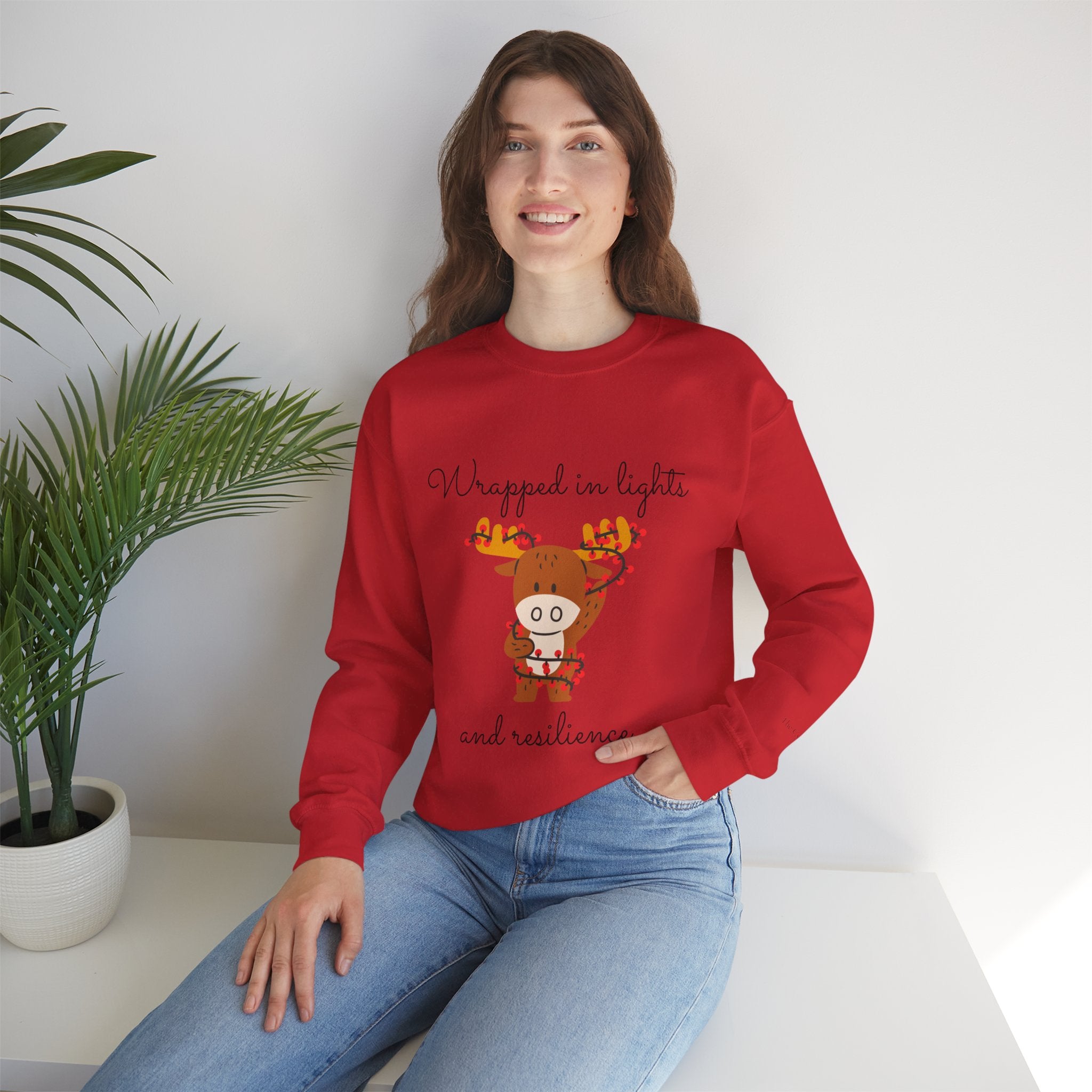 'Wrapped in Lights and Resilience' Holiday Sweater
