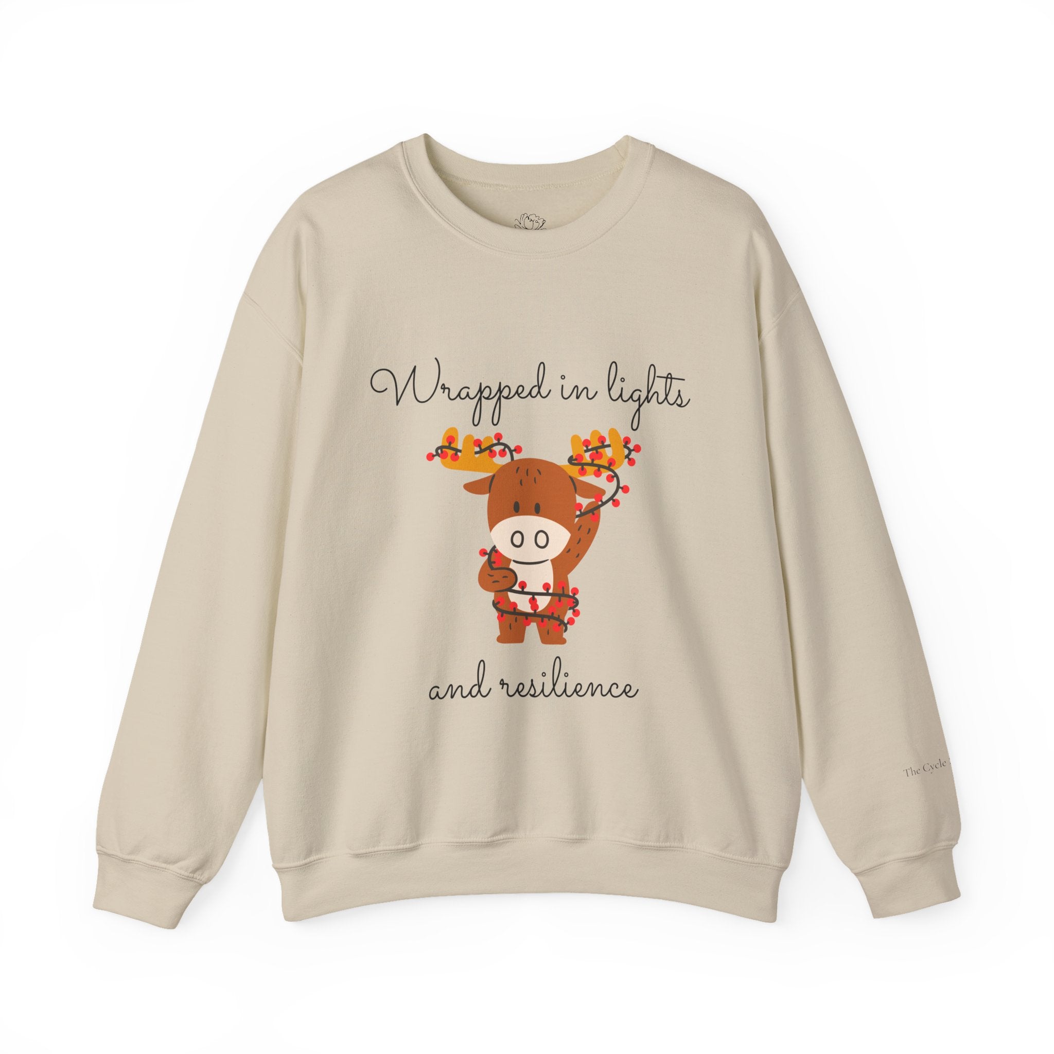 'Wrapped in Lights and Resilience' Holiday Sweater