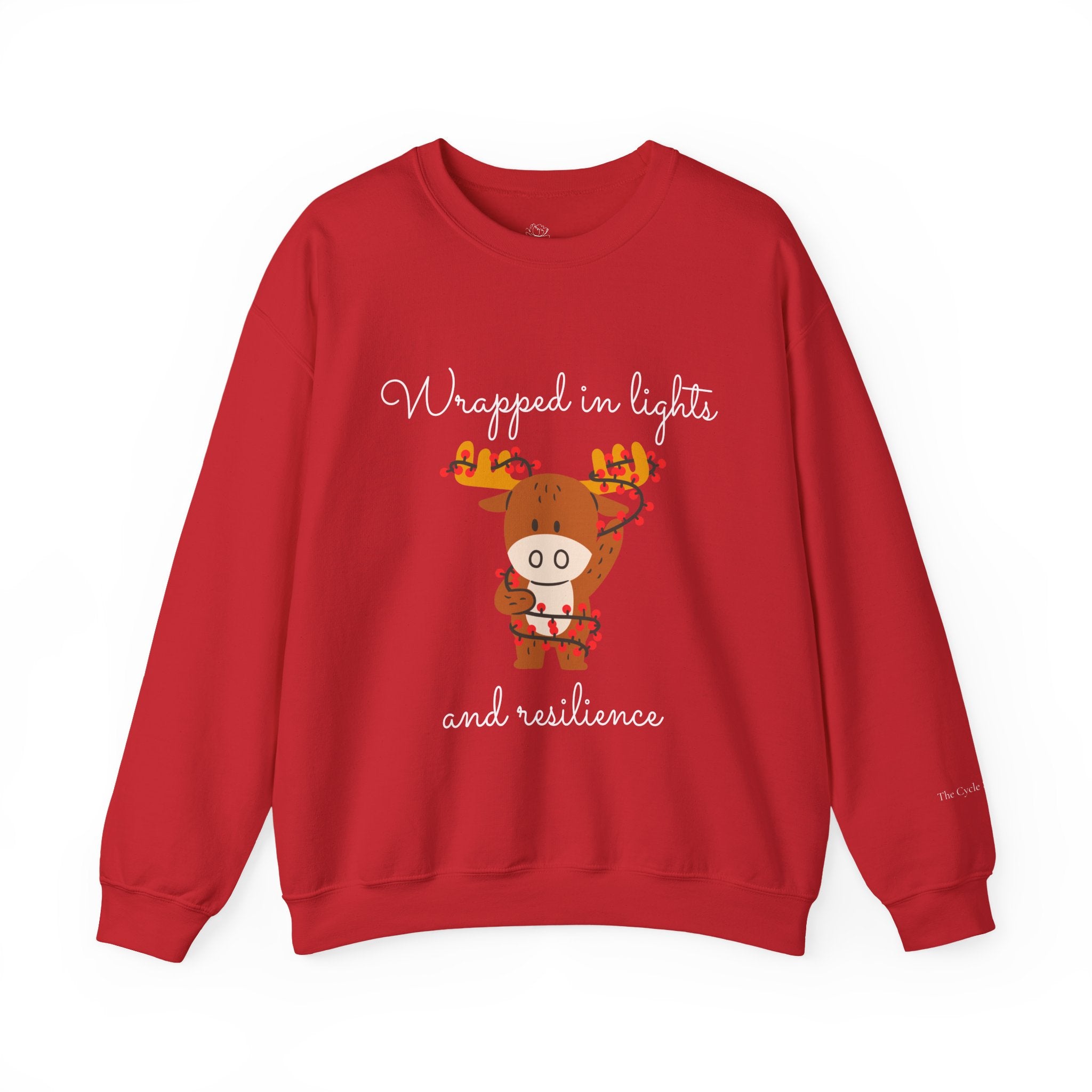 "Wrapped in Lights and Resilience" Holiday Sweater (W)