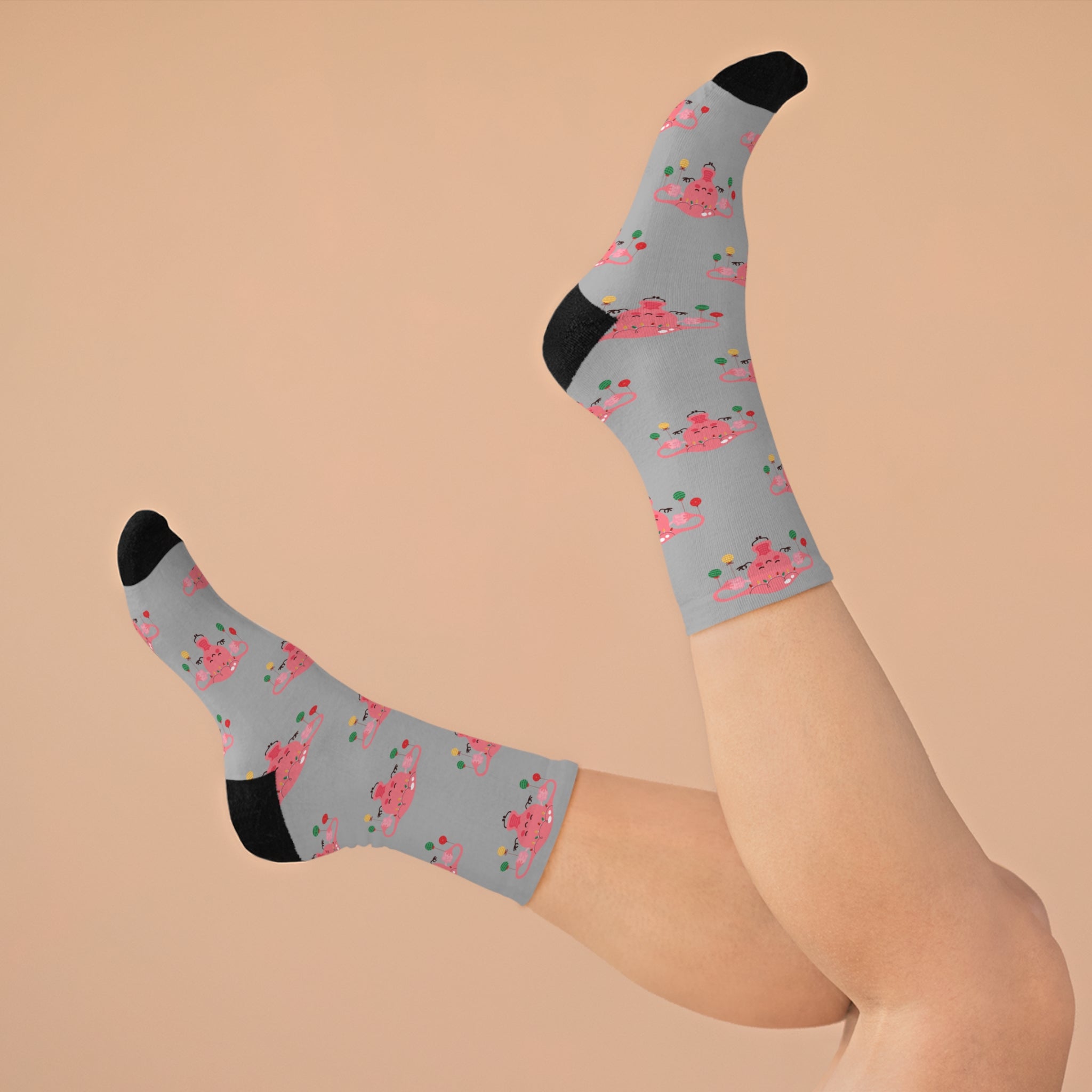 Uterus Christmas Socks (Recycled) Grey