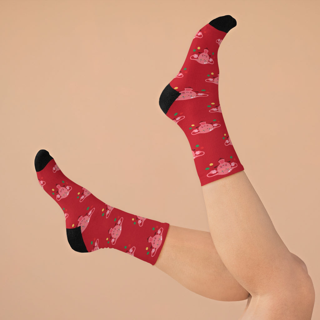 Uterus Christmas Socks (Recycled) Red