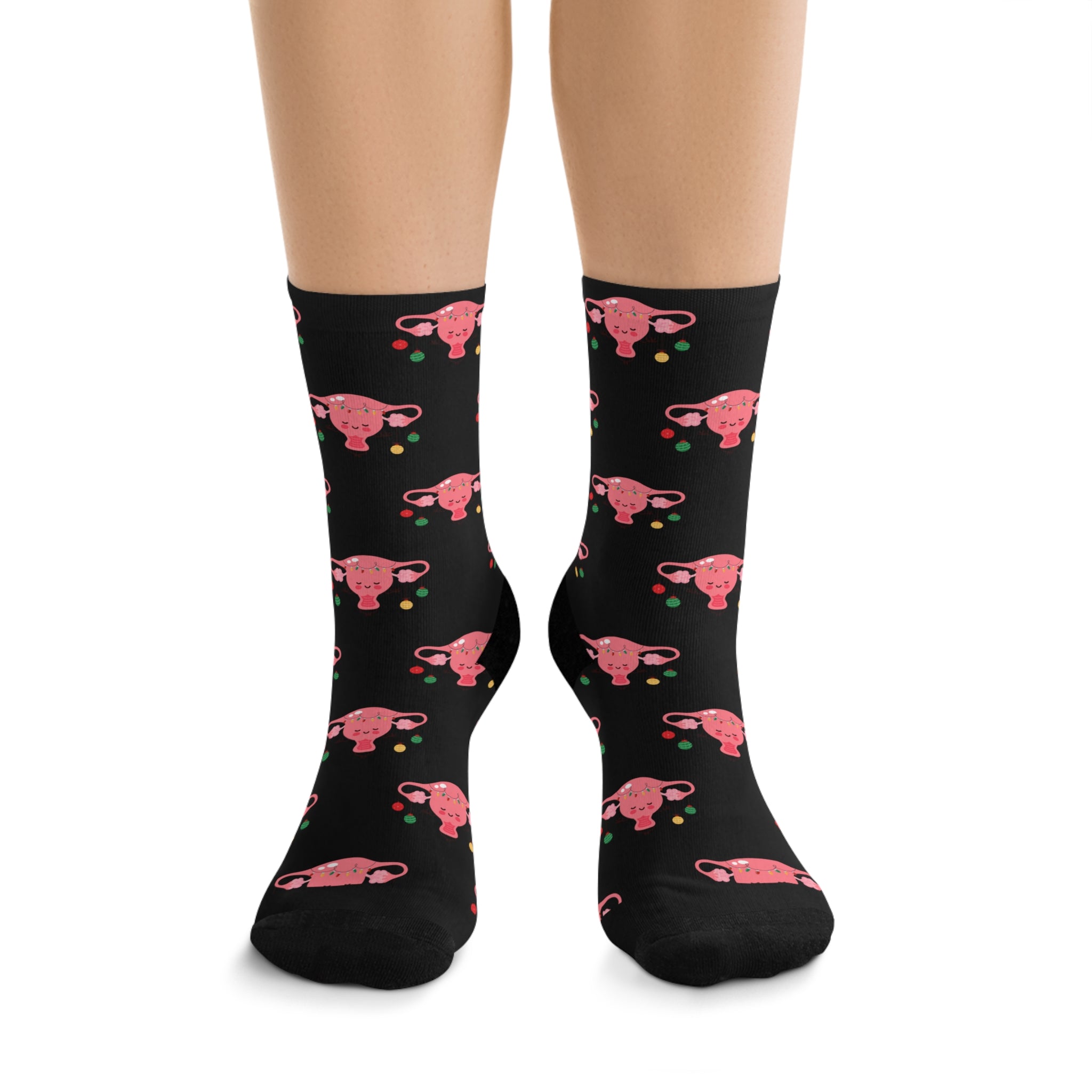 Uterus Christmas Soks (Recycled) Black