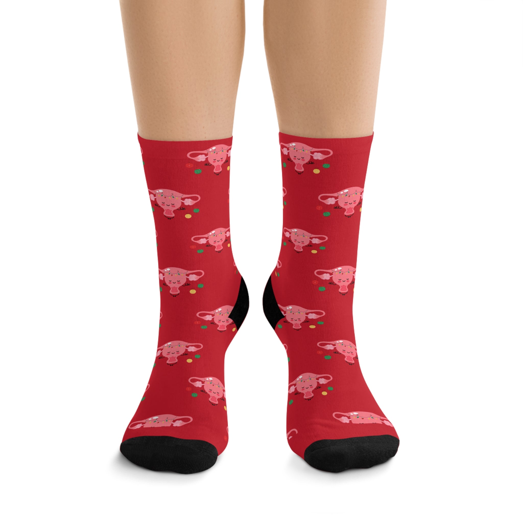 Uterus Christmas Socks (Recycled) Red