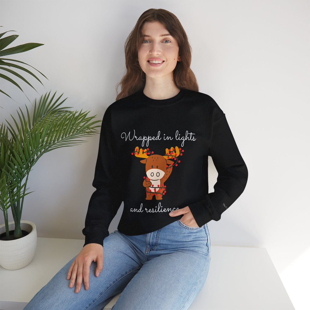 "Wrapped in Lights and Resilience" Holiday Sweater (W)