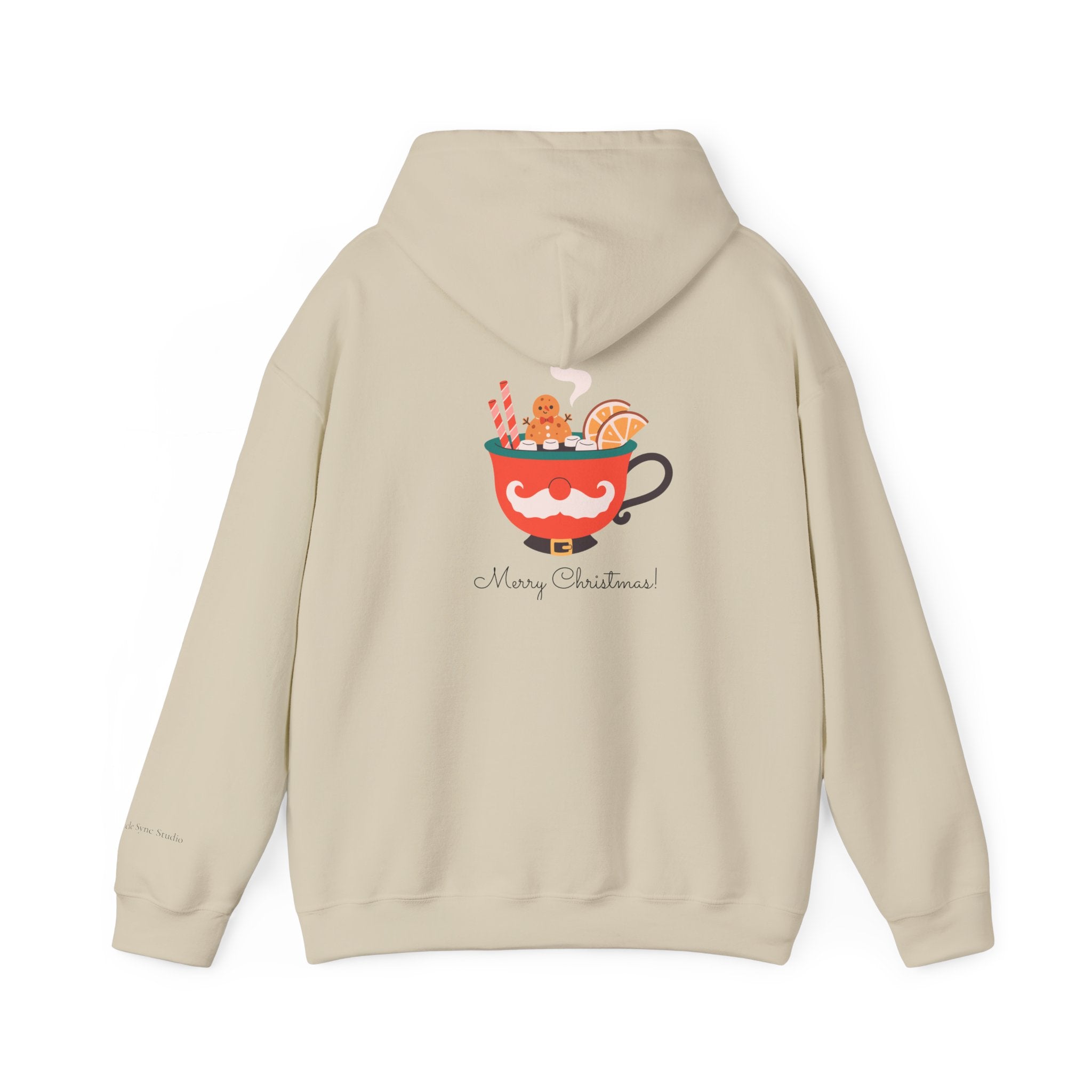 Merry Christmas Moustache Mug Holiday Hoodie