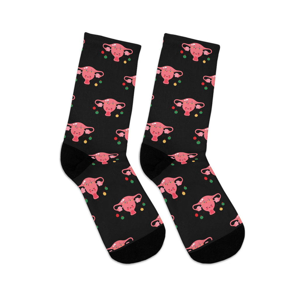 Uterus Christmas Soks (Recycled) Black