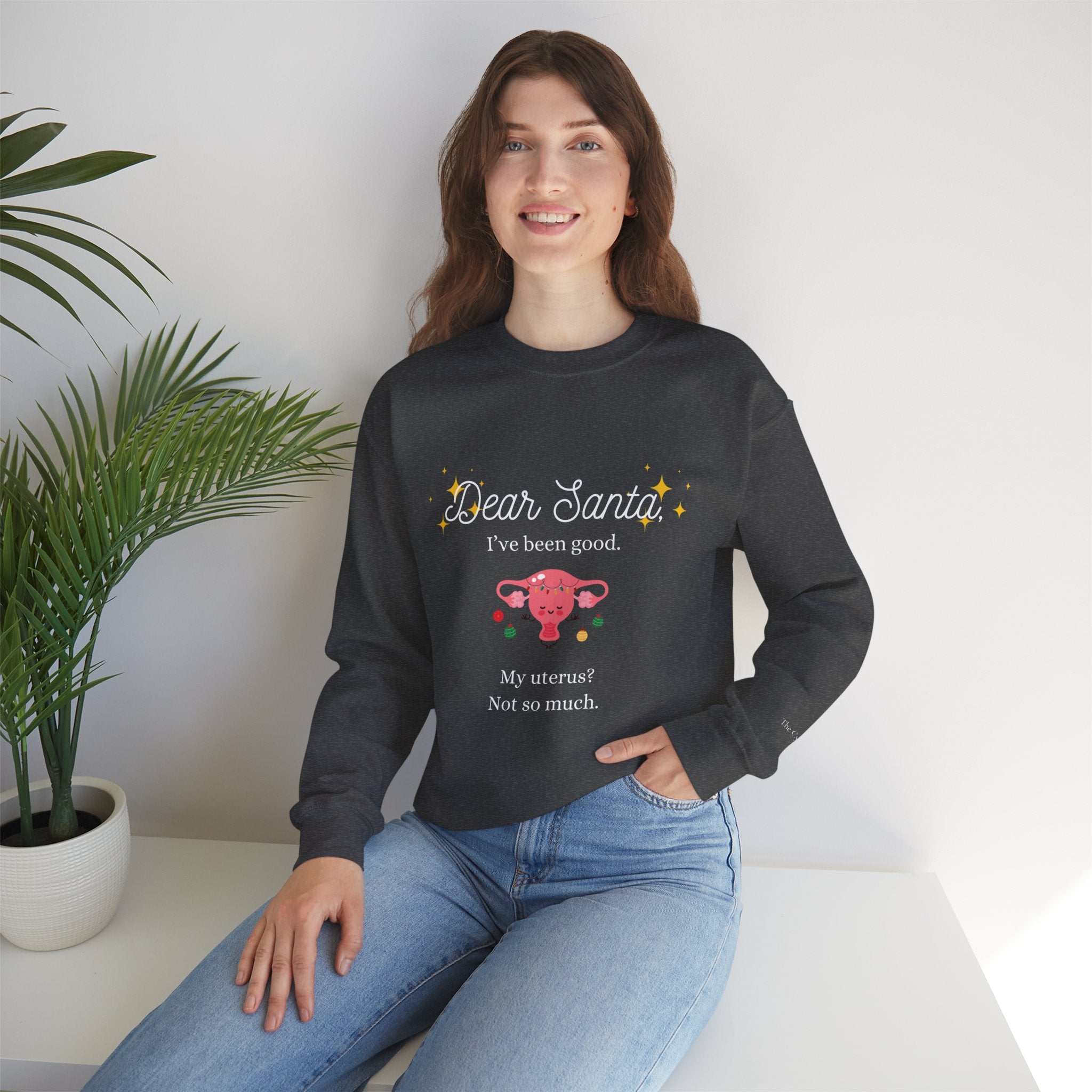 "Dear Santa I've Been Good. My Uterus? Not So Much." Holiday Sweater (W)
