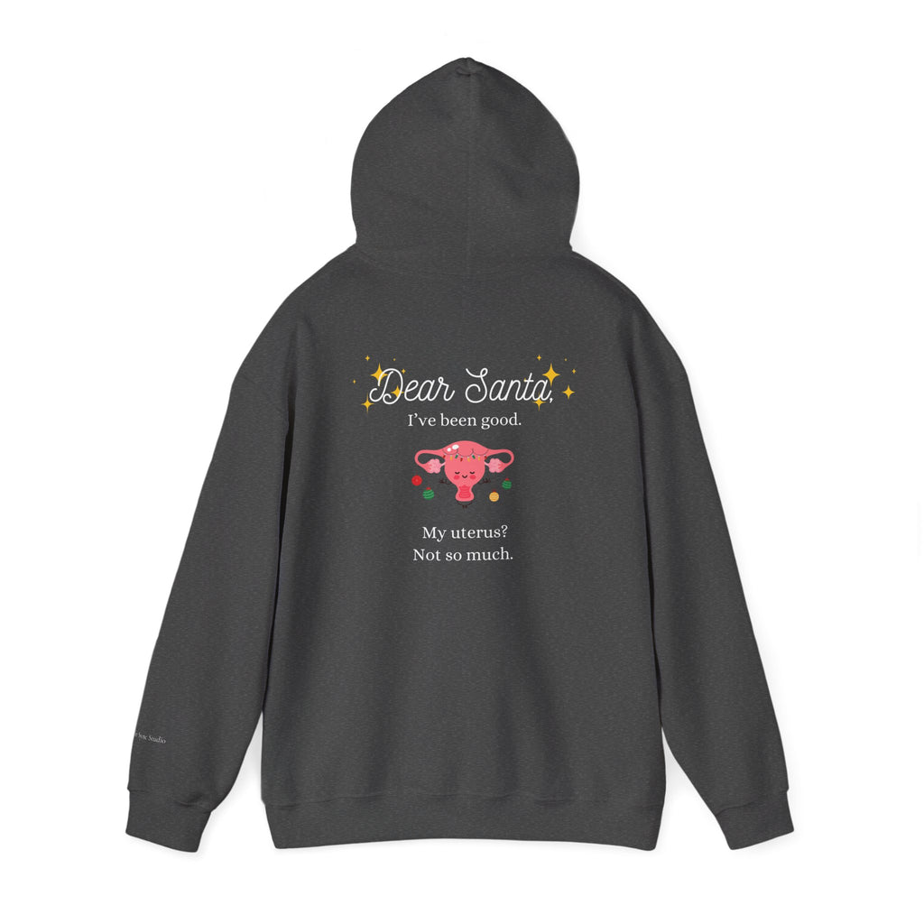 "Dear Santa I've Been Good. My Uterus? Not So Much." Holiday Hoodie (W)