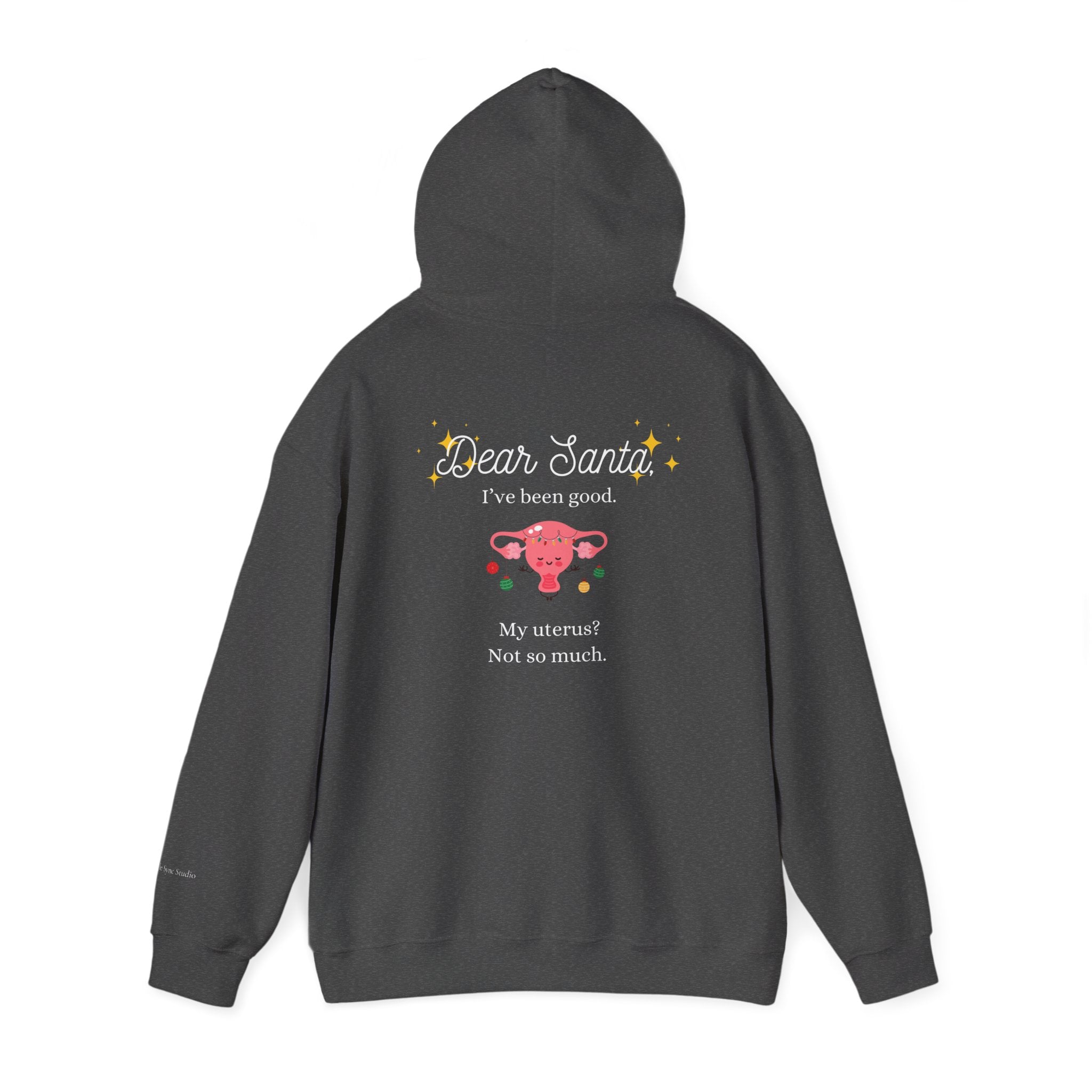 "Dear Santa I've Been Good. My Uterus? Not So Much." Holiday Hoodie (W)