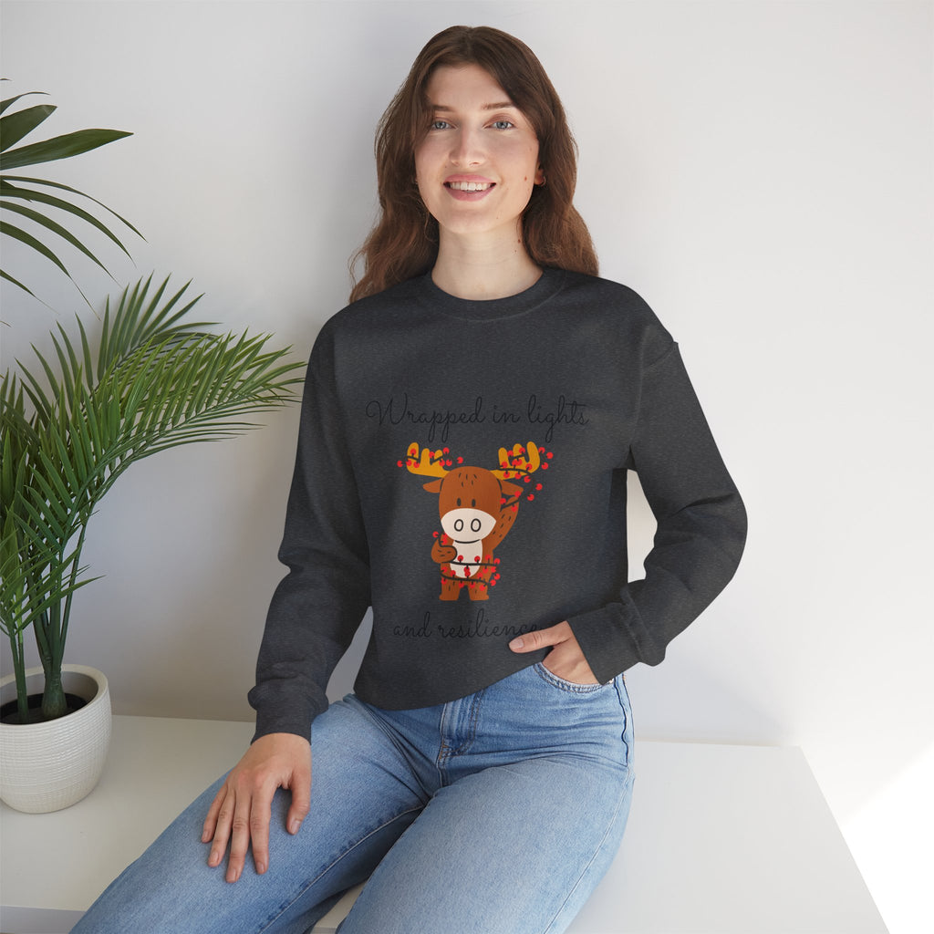 'Wrapped in Lights and Resilience' Holiday Sweater