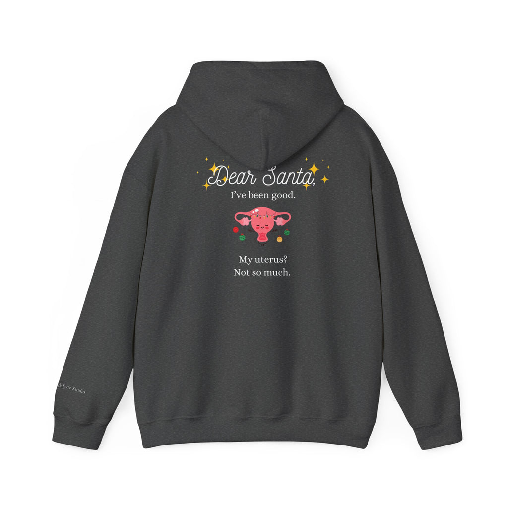 "Dear Santa I've Been Good. My Uterus? Not So Much." Holiday Hoodie (W)