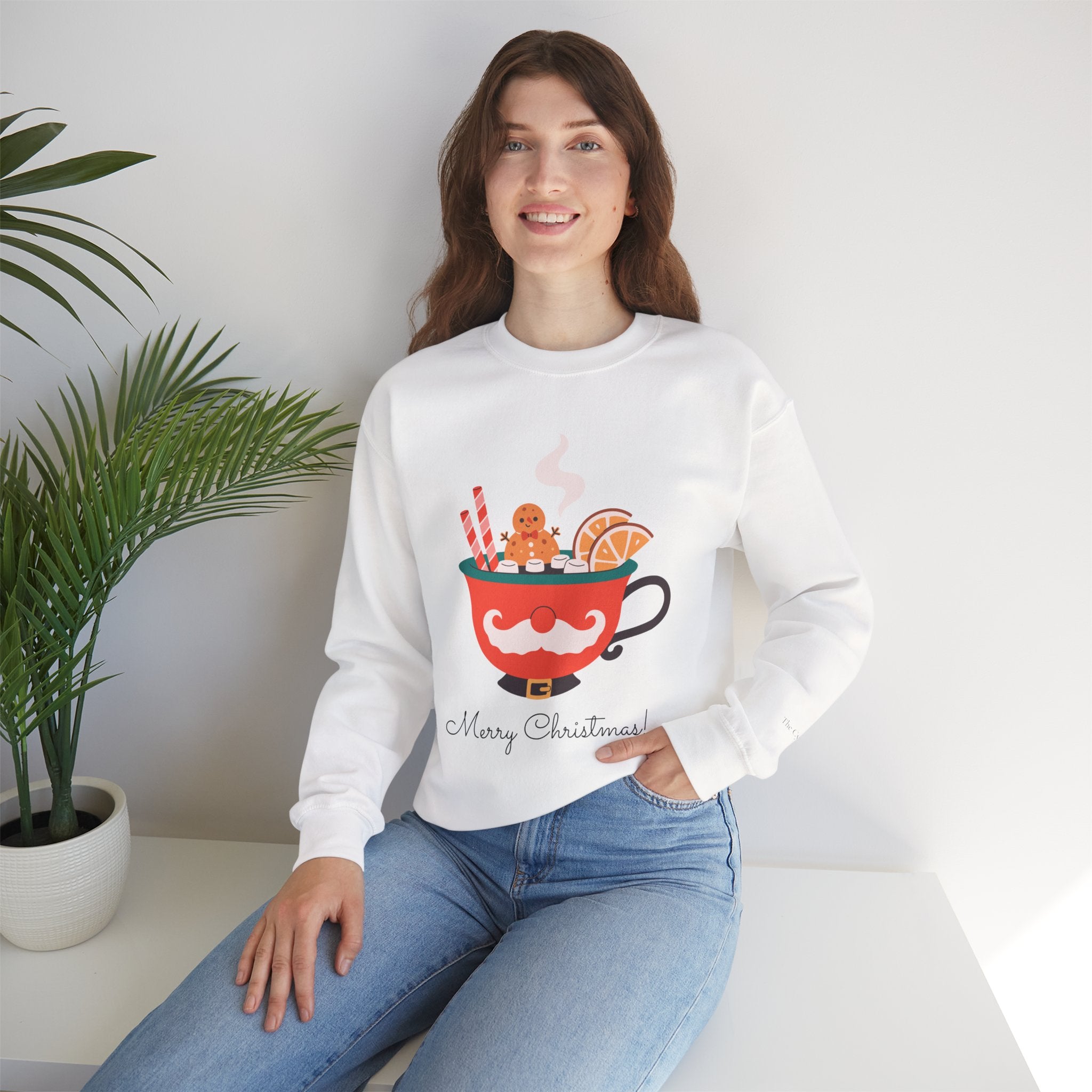 Merry Christmas Moustache Mug Holiday Sweater