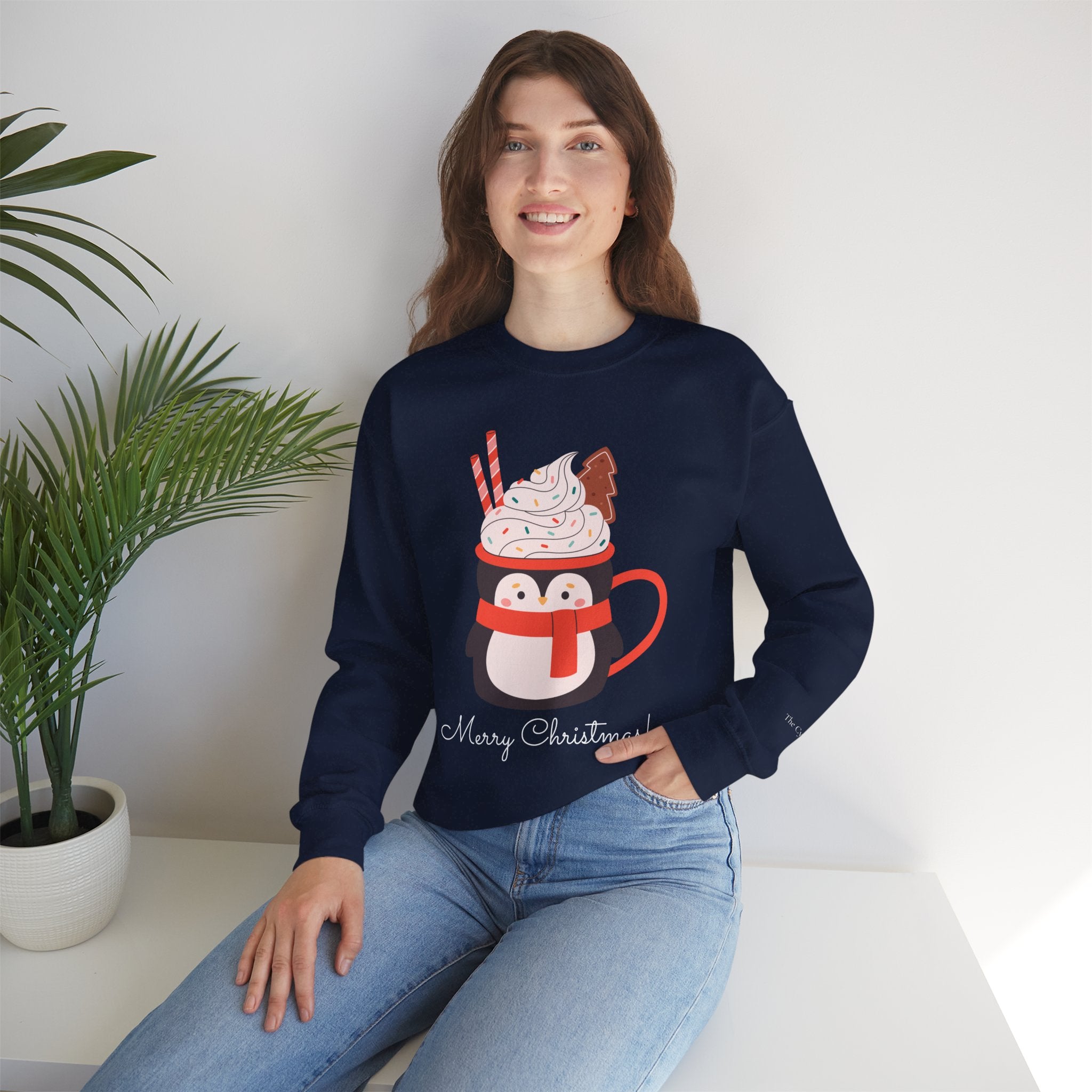 Merry Christmas Penguin Holiday Sweater (W)