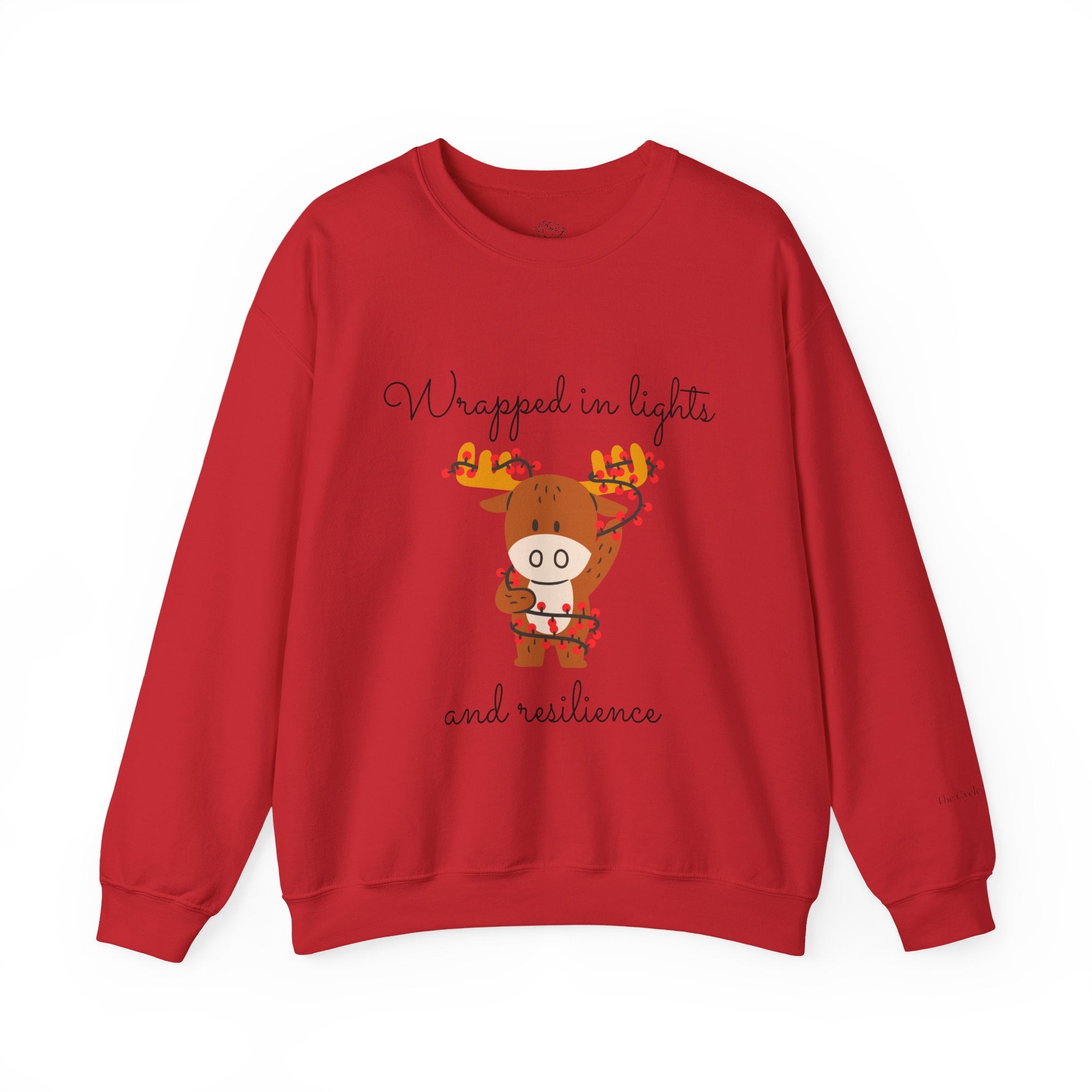 'Wrapped in Lights and Resilience' Holiday Sweater