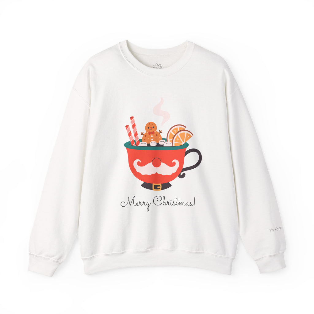 Merry Christmas Moustache Mug Holiday Sweater