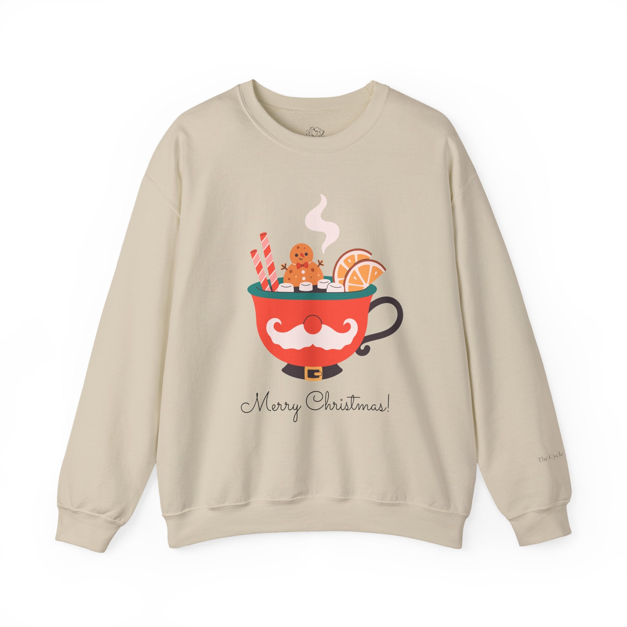 Merry Christmas Moustache Mug Holiday Sweater