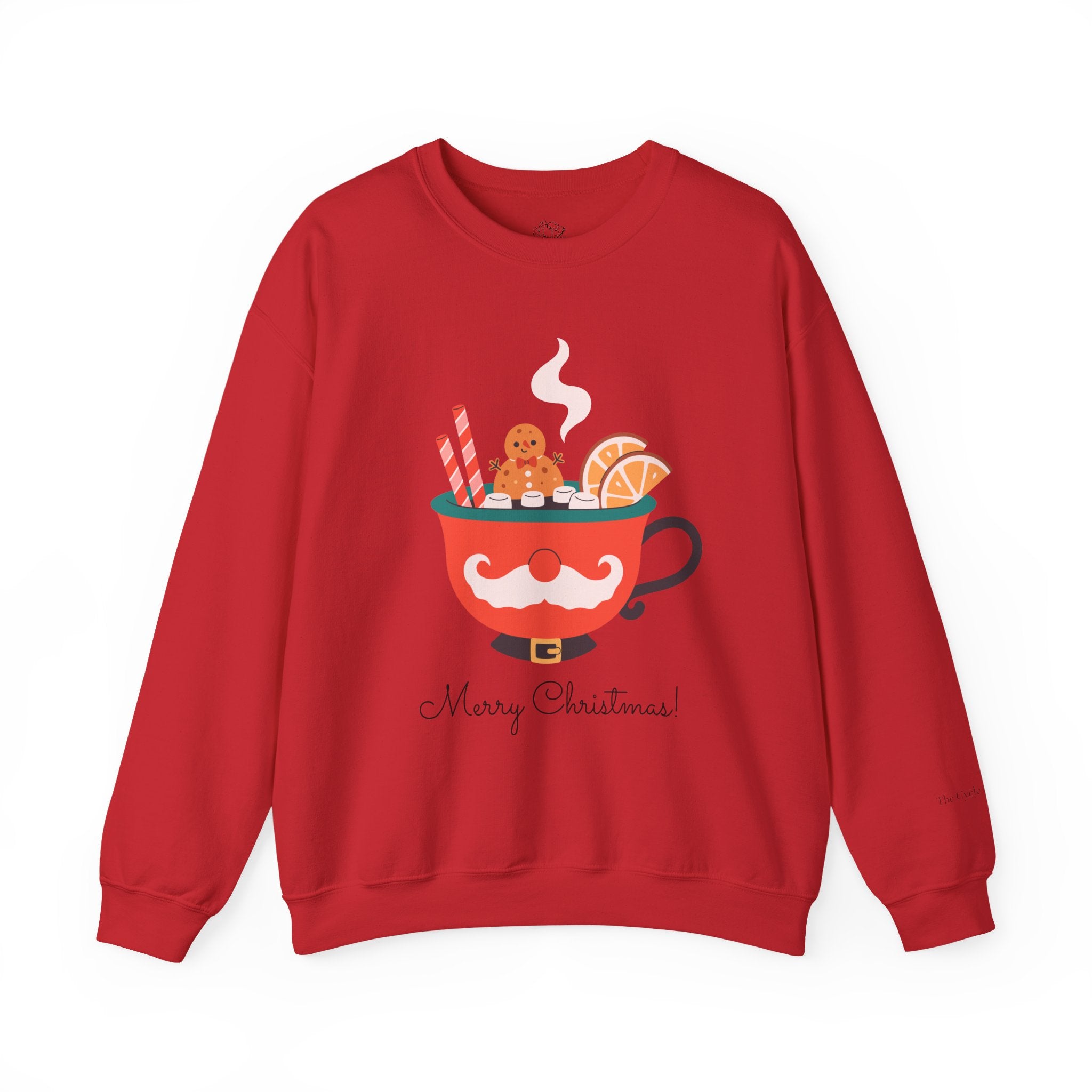 Merry Christmas Moustache Mug Holiday Sweater