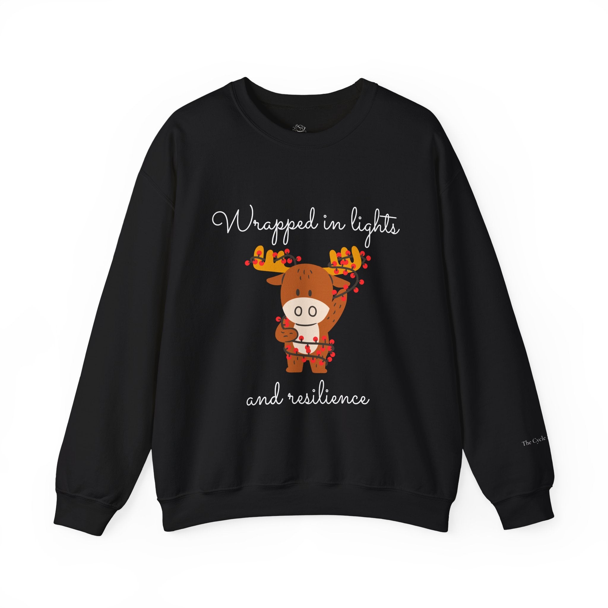"Wrapped in Lights and Resilience" Holiday Sweater (W)