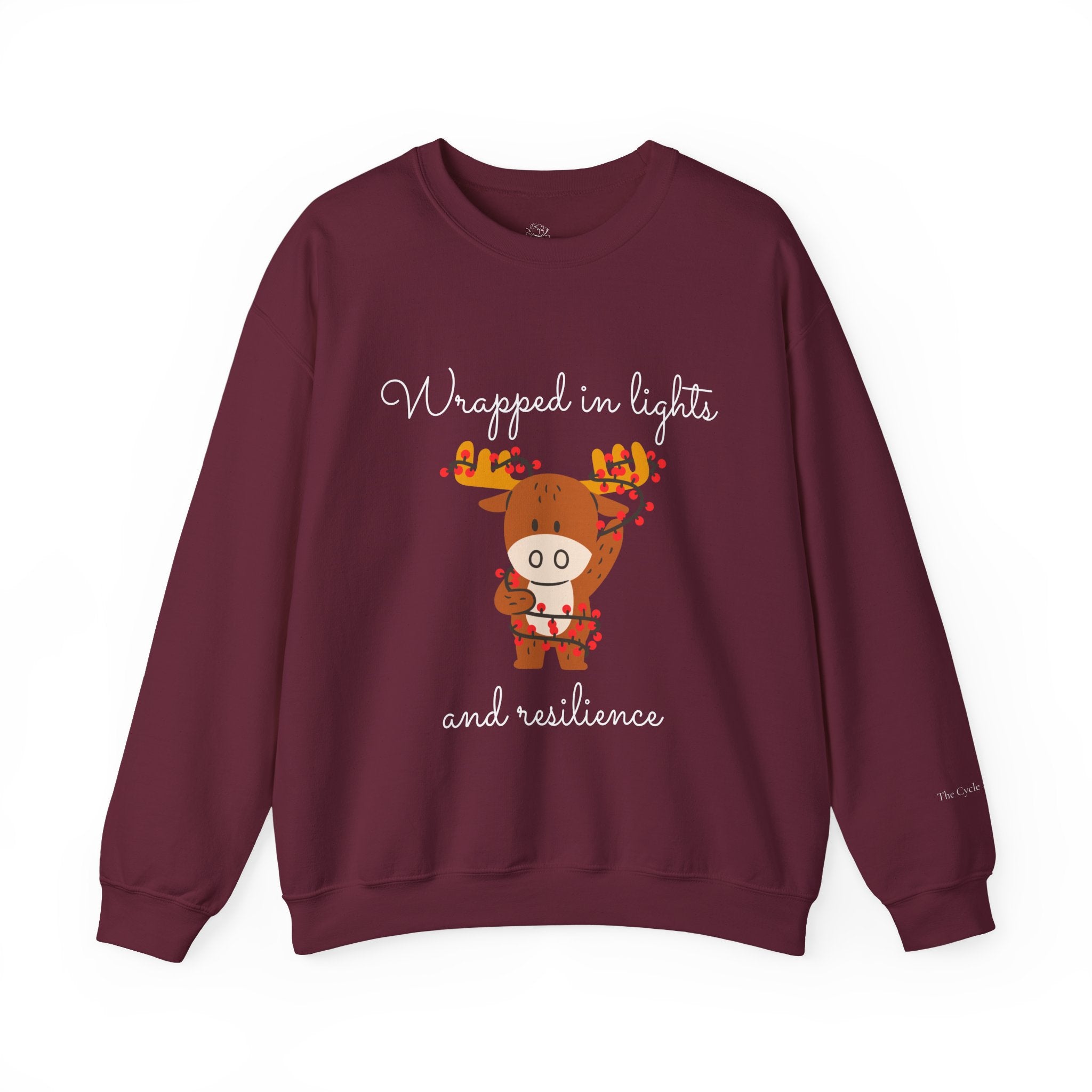 "Wrapped in Lights and Resilience" Holiday Sweater (W)
