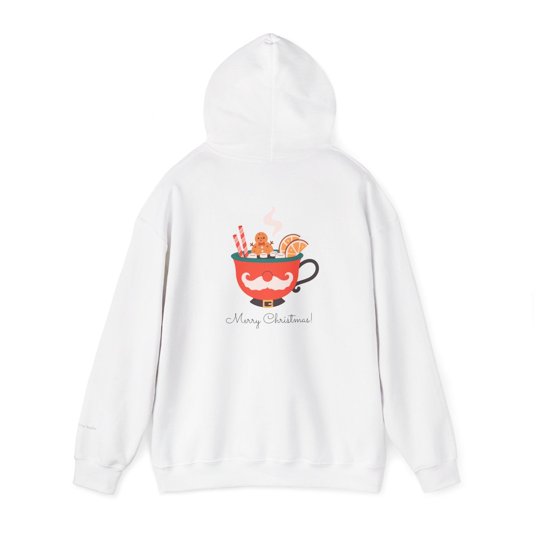 Merry Christmas Moustache Mug Holiday Hoodie