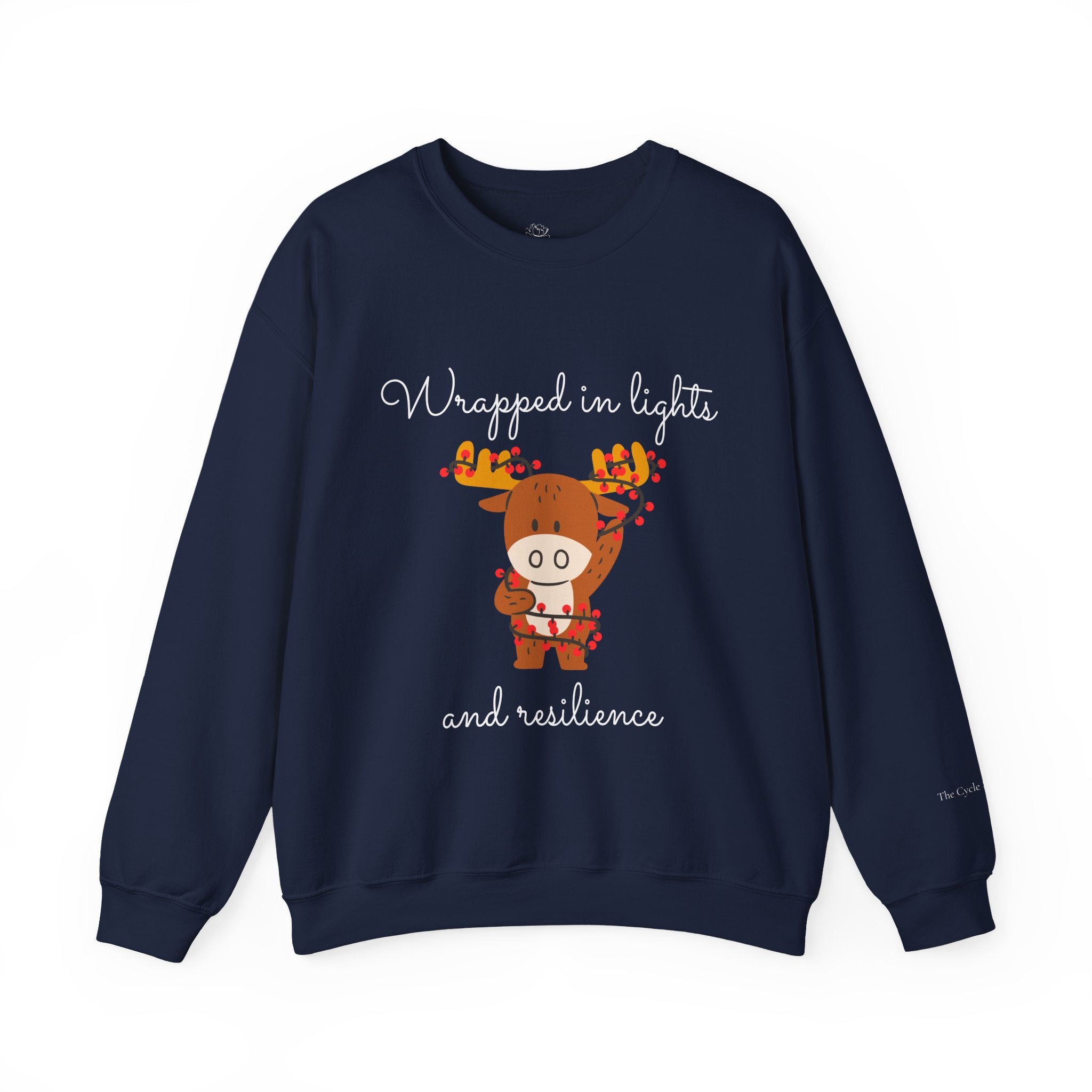 "Wrapped in Lights and Resilience" Holiday Sweater (W)