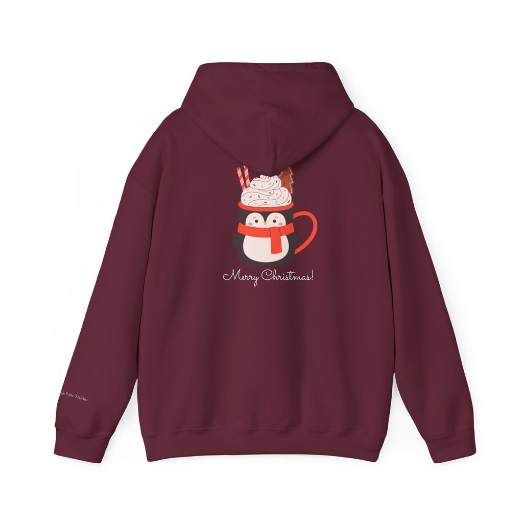 Merry Christmas Penguin Holiday Hoodie (W)