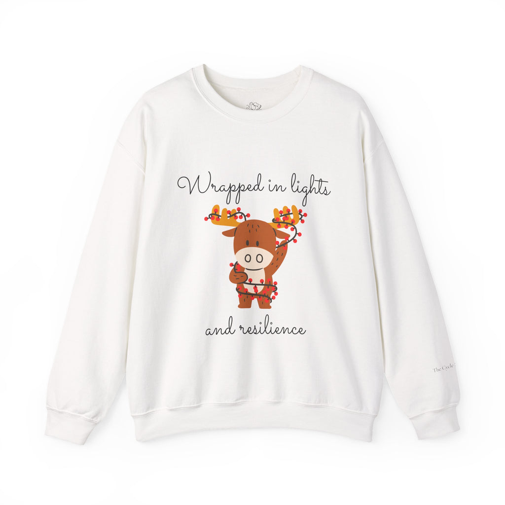 'Wrapped in Lights and Resilience' Holiday Sweater