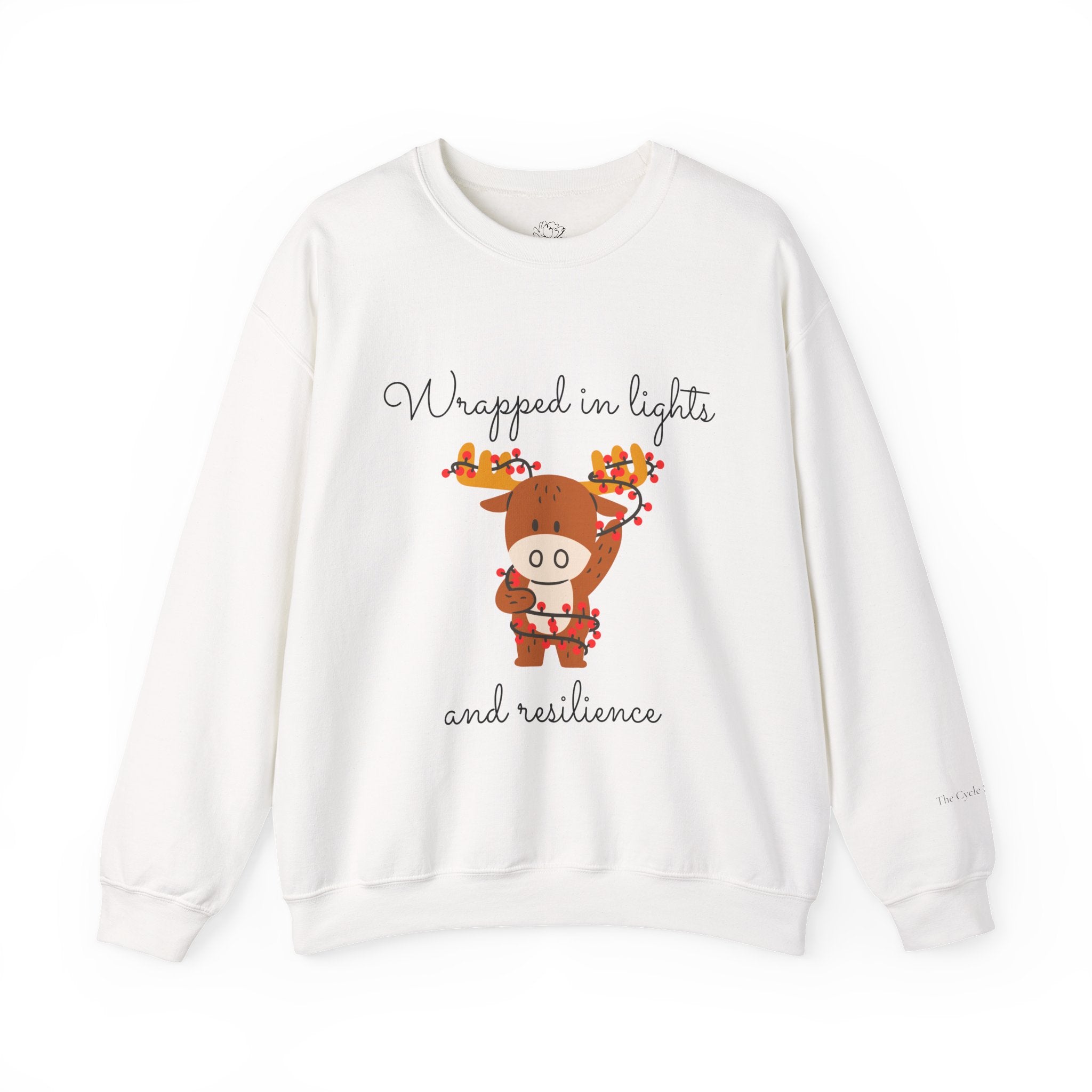 'Wrapped in Lights and Resilience' Holiday Sweater