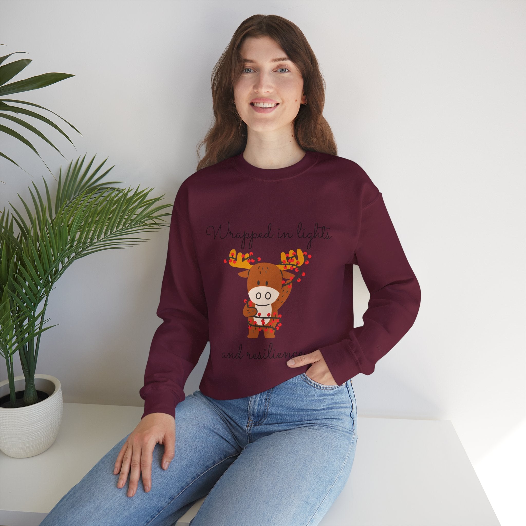 'Wrapped in Lights and Resilience' Holiday Sweater