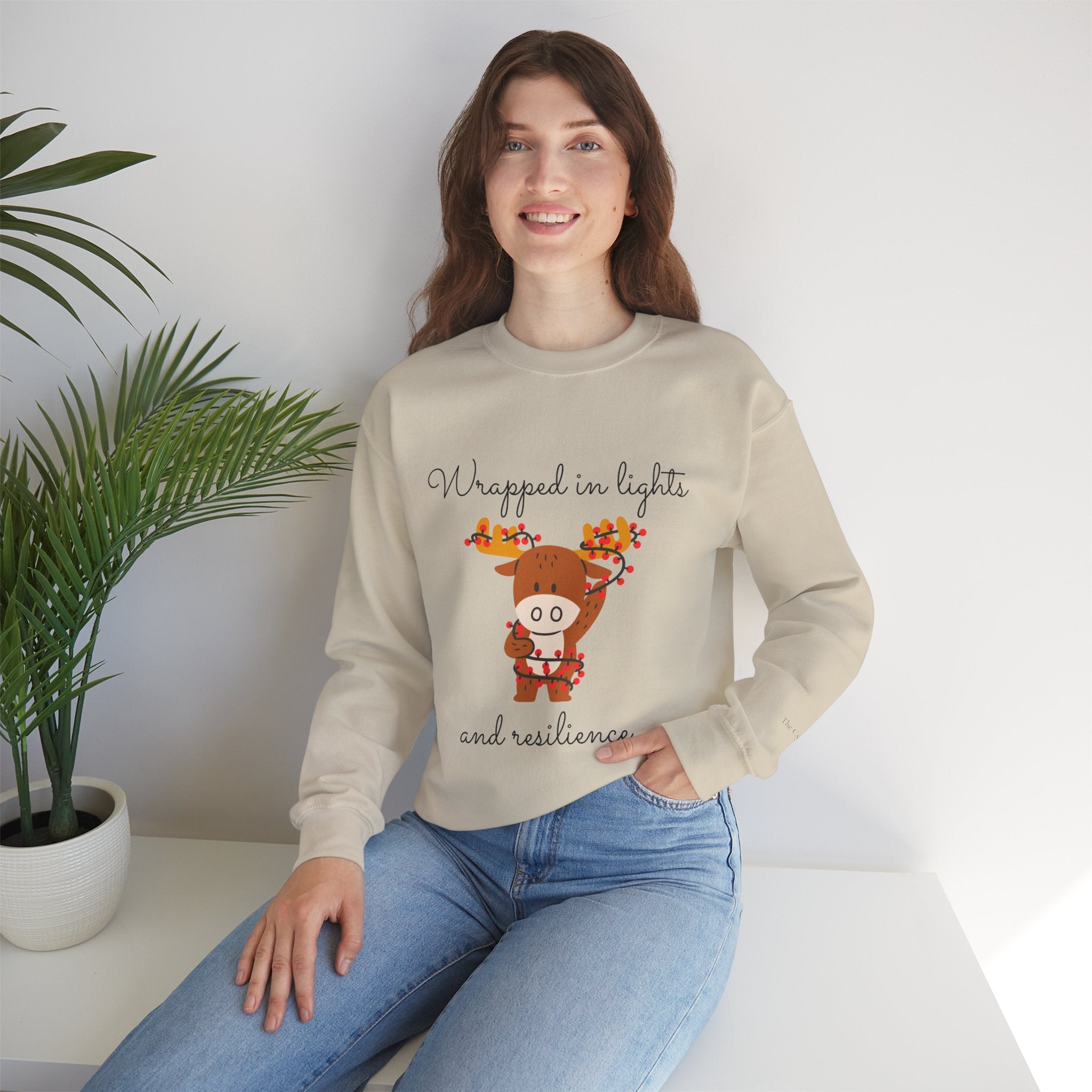 'Wrapped in Lights and Resilience' Holiday Sweater